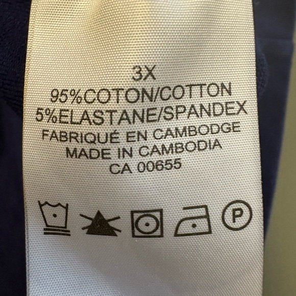 Pennington's royal blue short sleeve casual plus size 3X women's blouse top - Picture 5 of 7